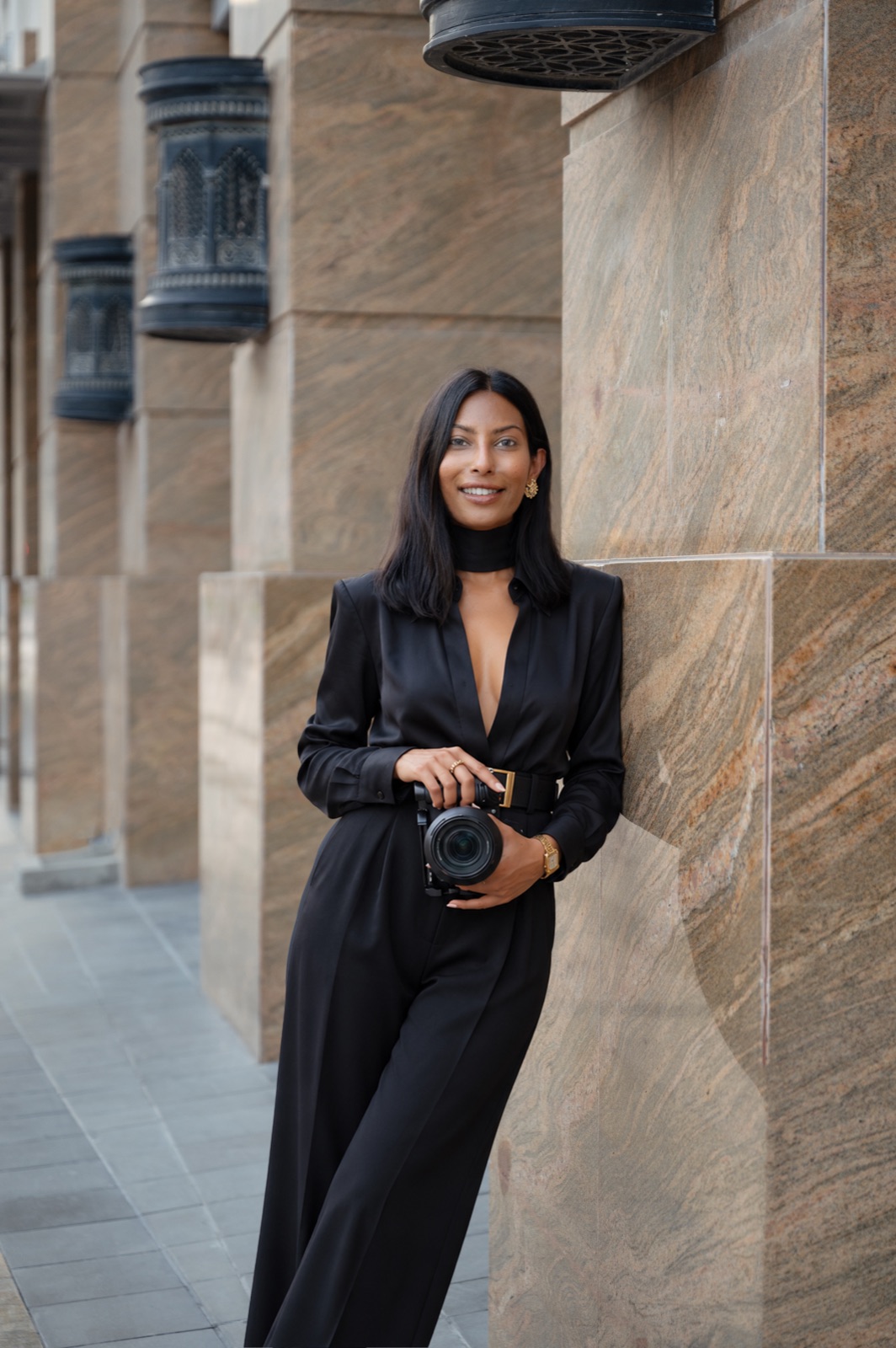 Candace Braganza with her camera