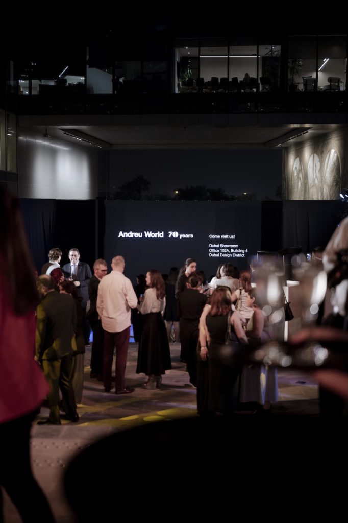 Evening reception at a corporate event