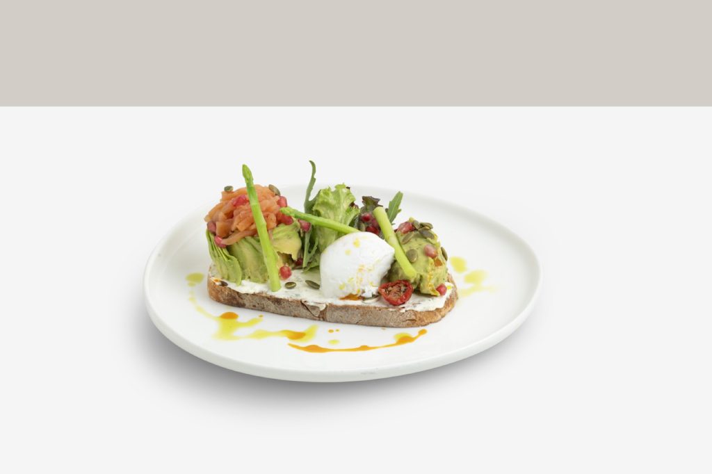 Avocado toast with poached egg